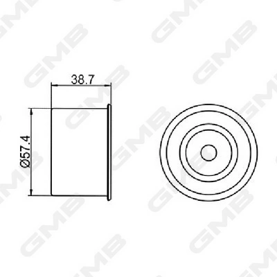 Compre GT10110 GMB Rolo parasita da correia do mecanismo de distribuição de gás