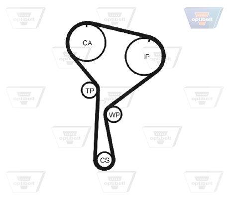 Correia do mecanismo de distribuição de gás Dacia Logan 2 L8_