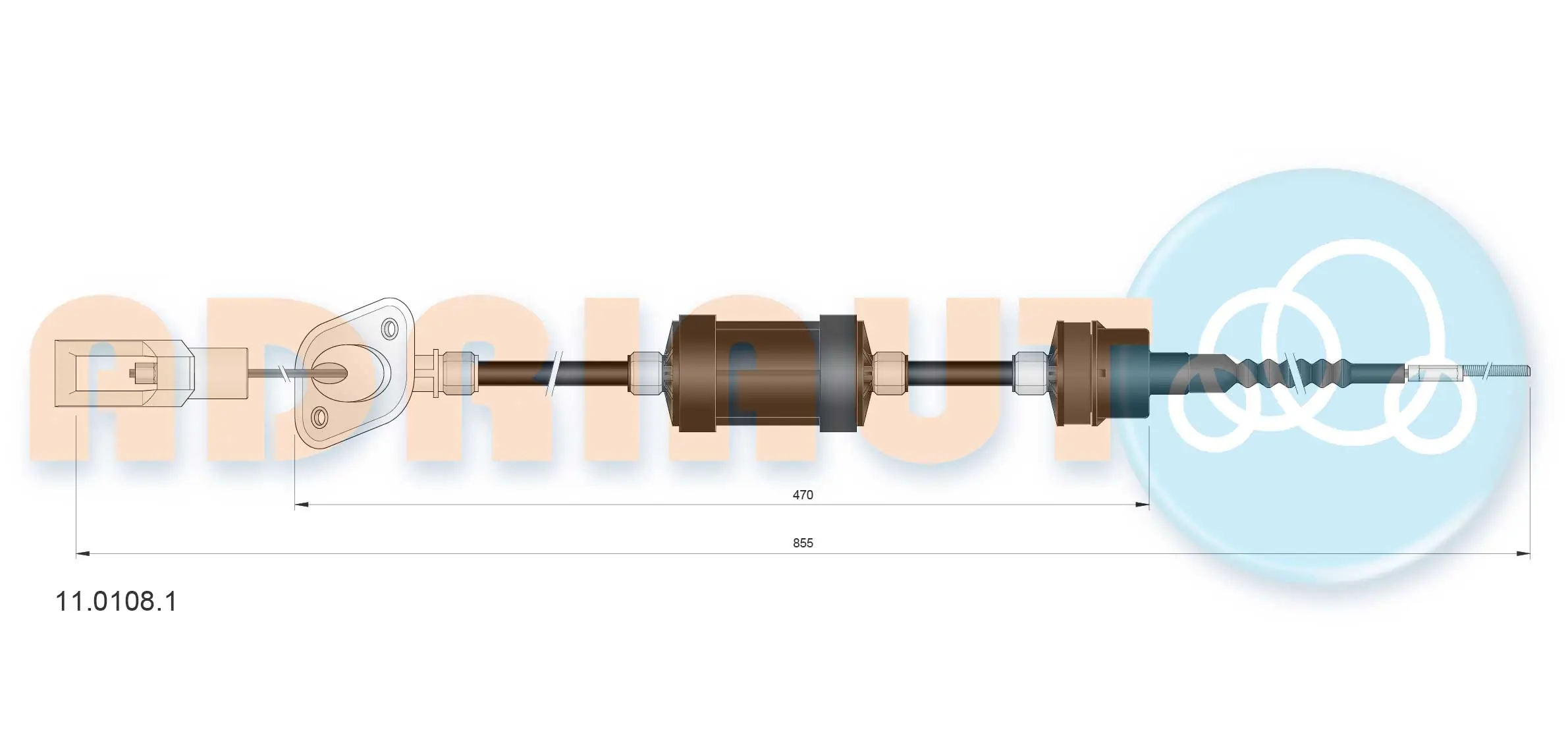 Cabo de embraiagem para Fiat Punto 176C