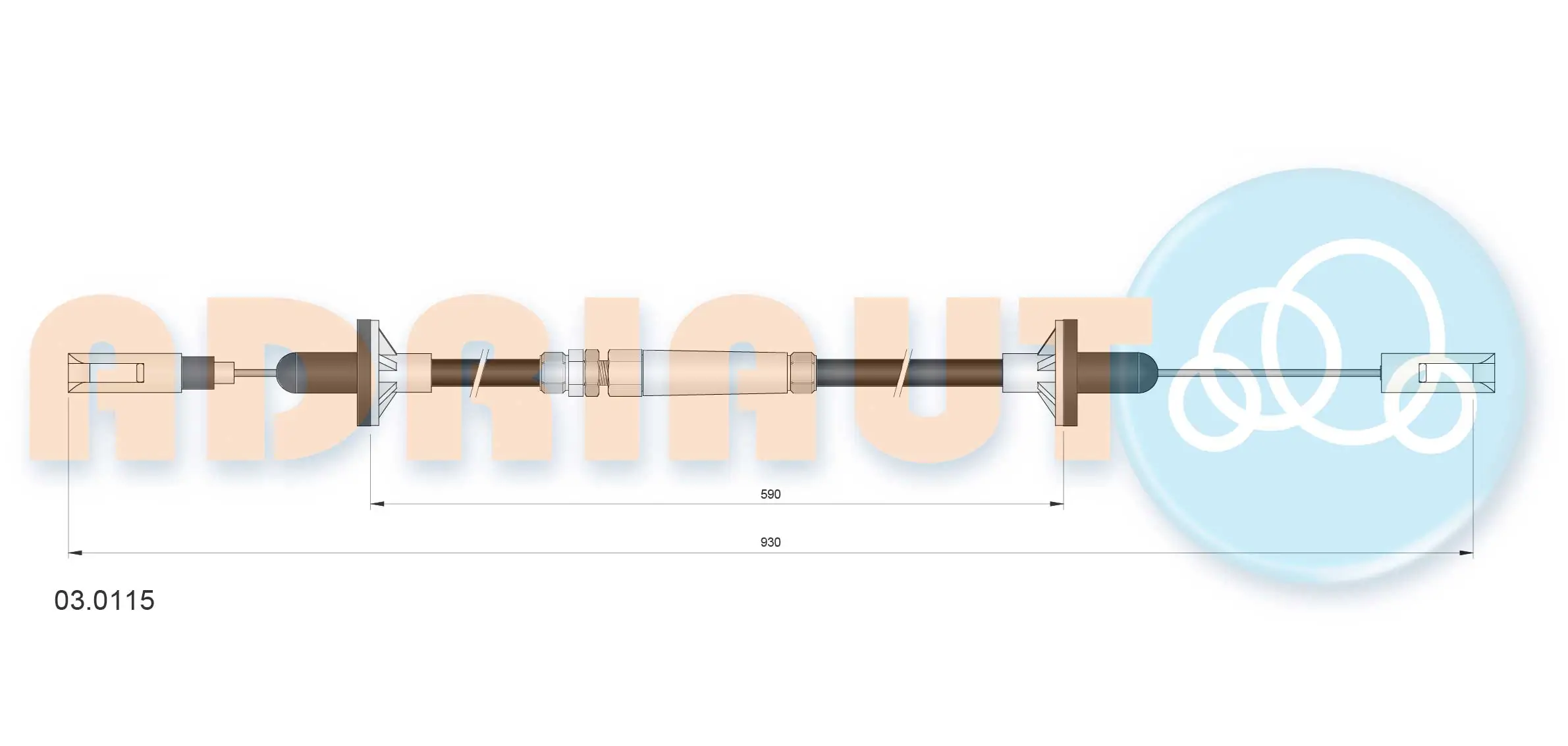 Cabo de embraiagem Audi 80 81, 85