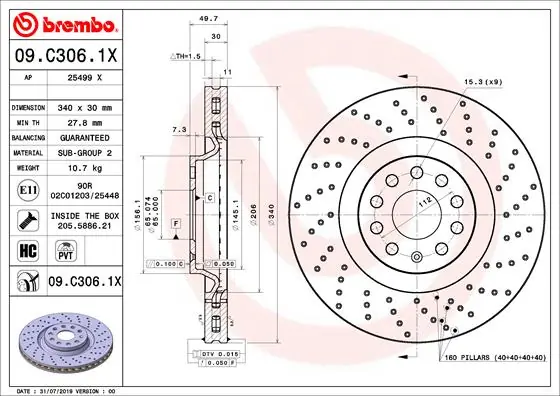 09C3061X Brembo