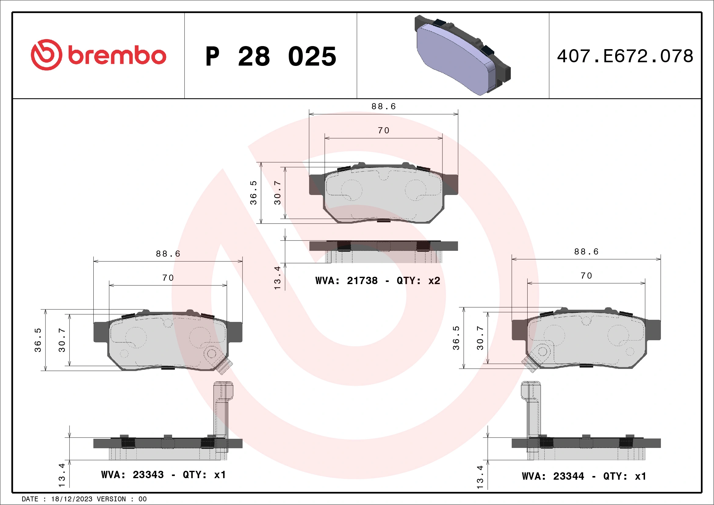 P28025 Brembo