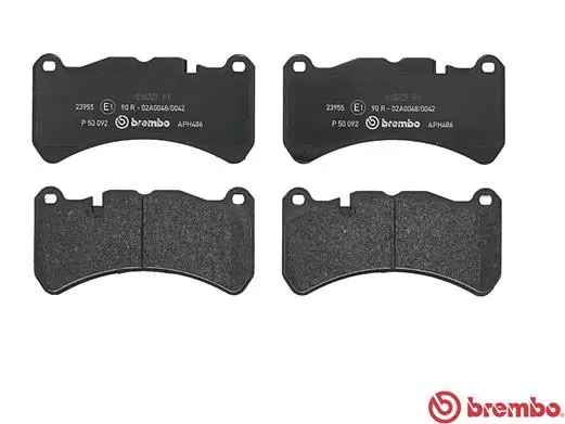 P50092 Brembo Sapatas do freio dianteiras de disco