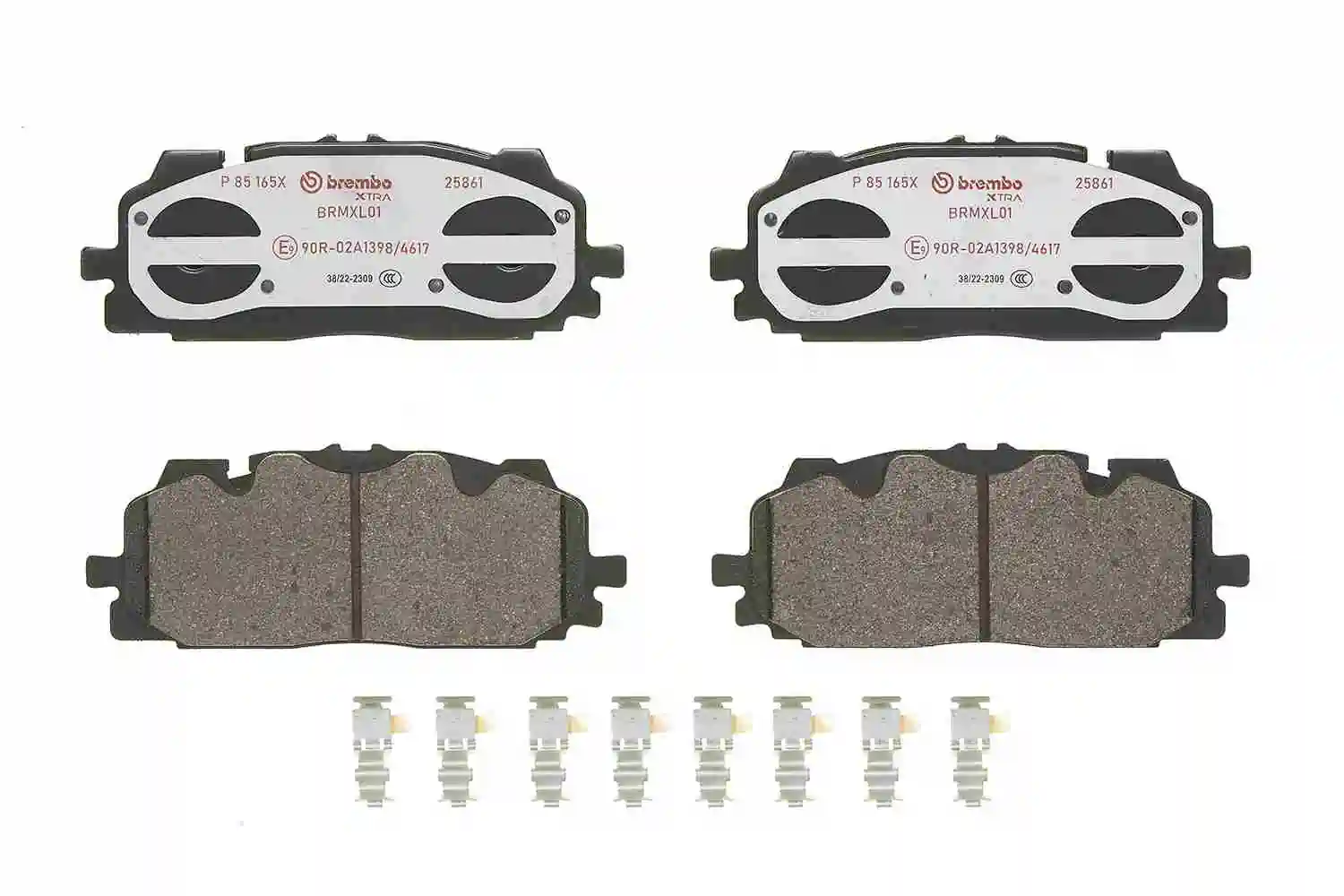 P85165X Brembo Sapatas do freio dianteiras de disco