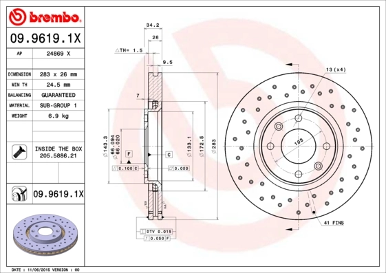 0996191X Brembo