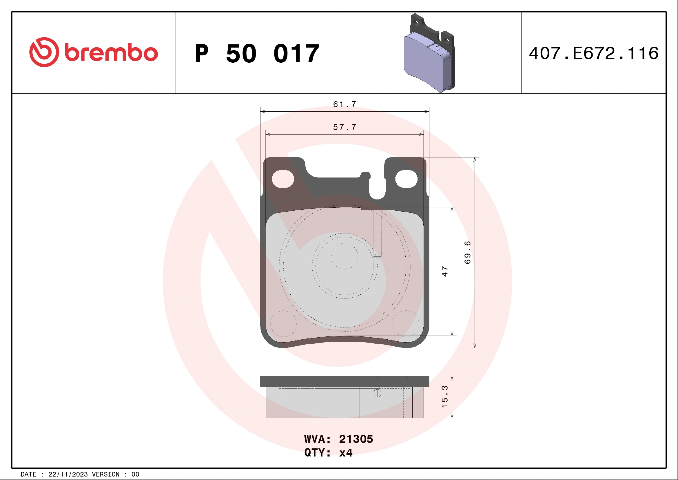P50017 Brembo