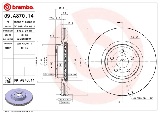 09A87014 Brembo