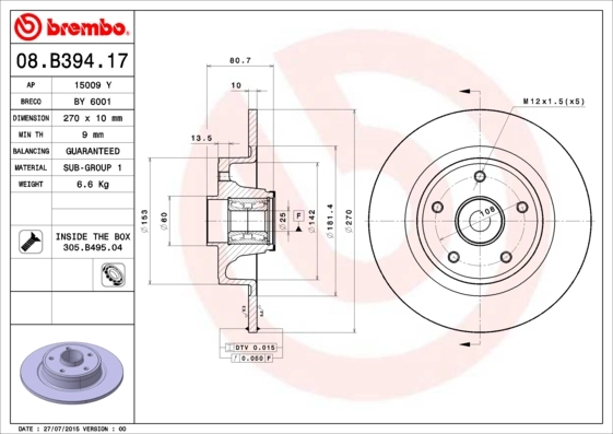 08B39417 Brembo