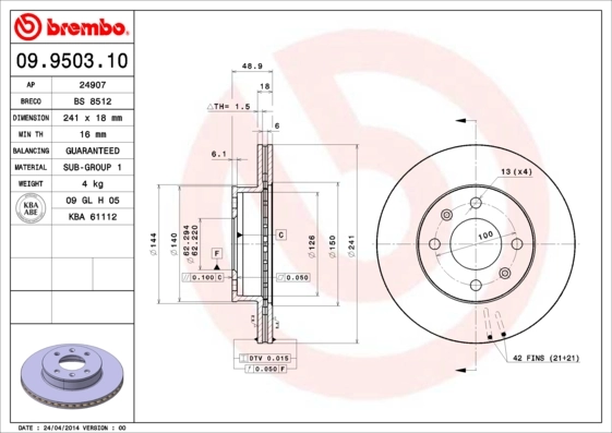 09950310 Brembo