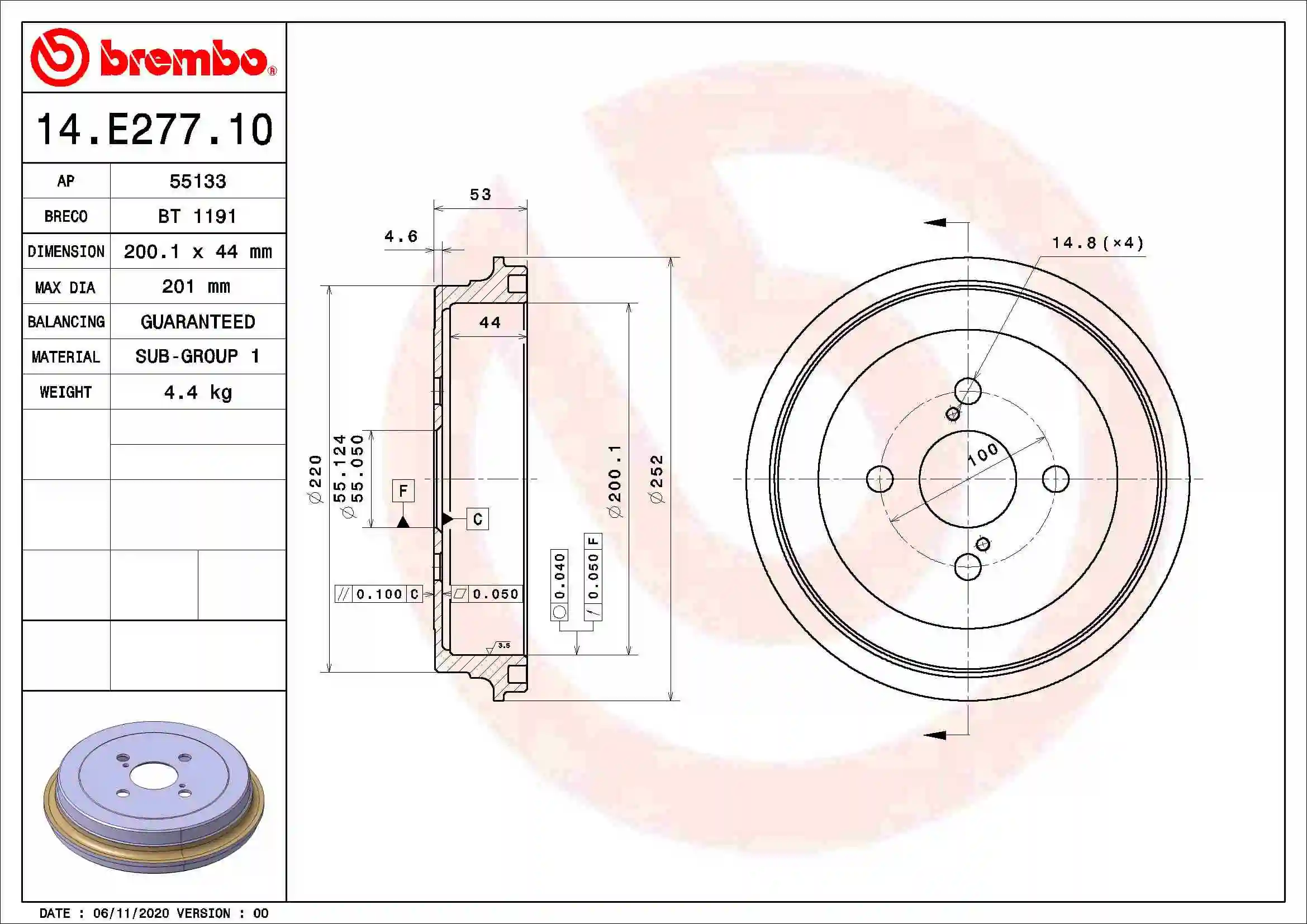 14E27710 Brembo