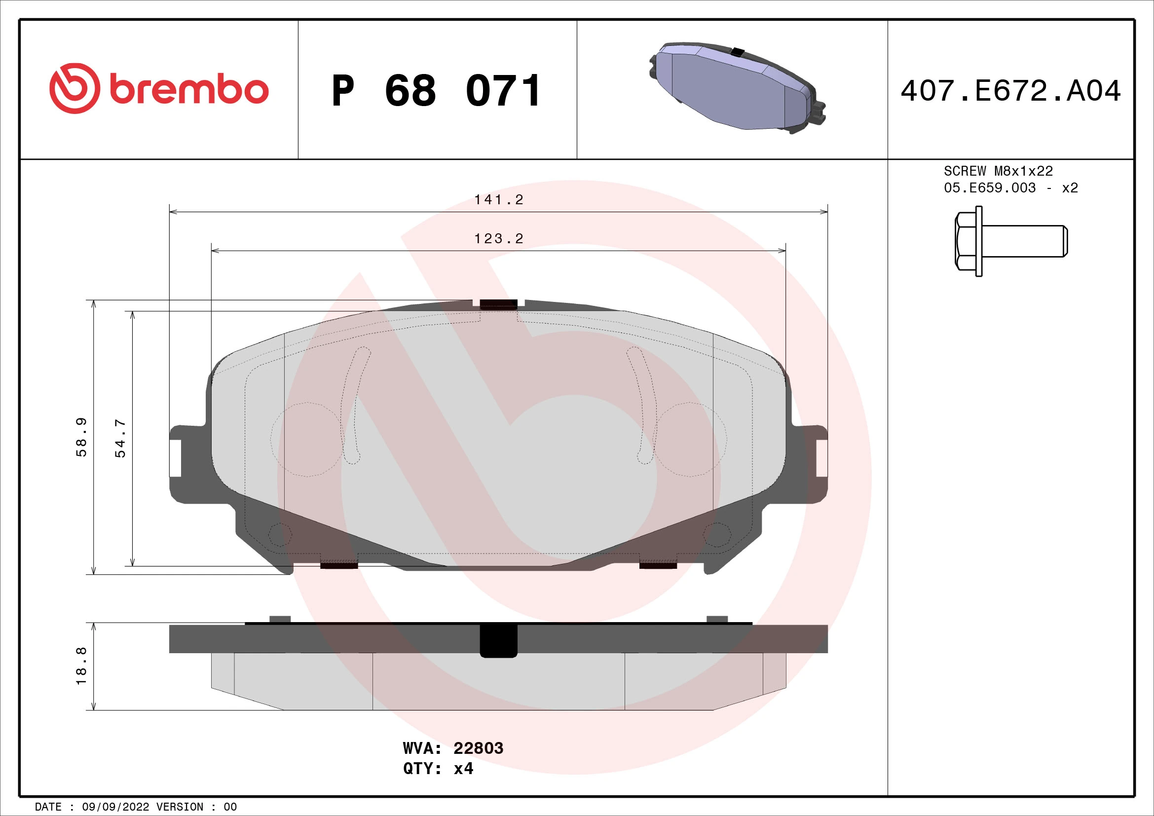 P68071X Brembo