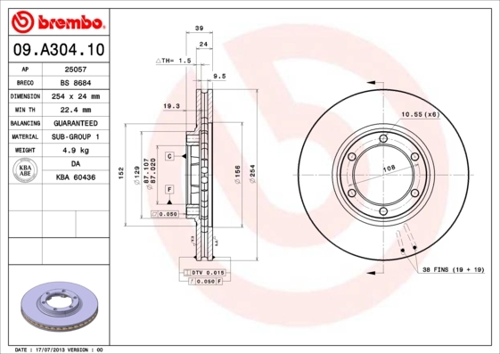 09A30410 Brembo