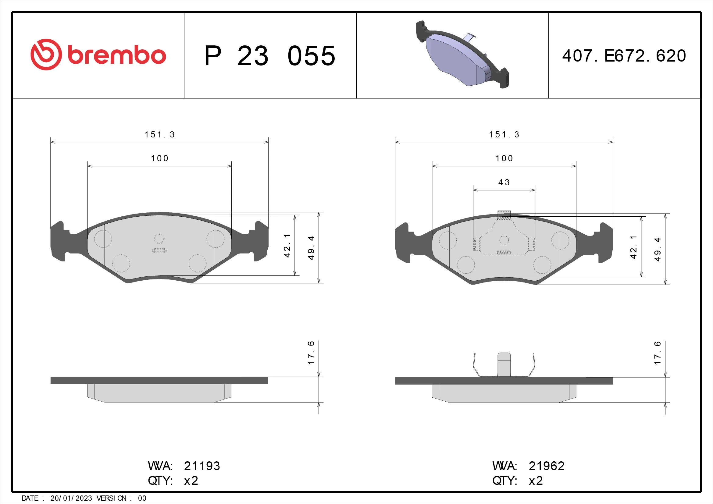 P23055 Brembo