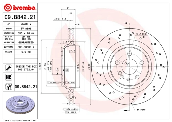 09B84221 Brembo