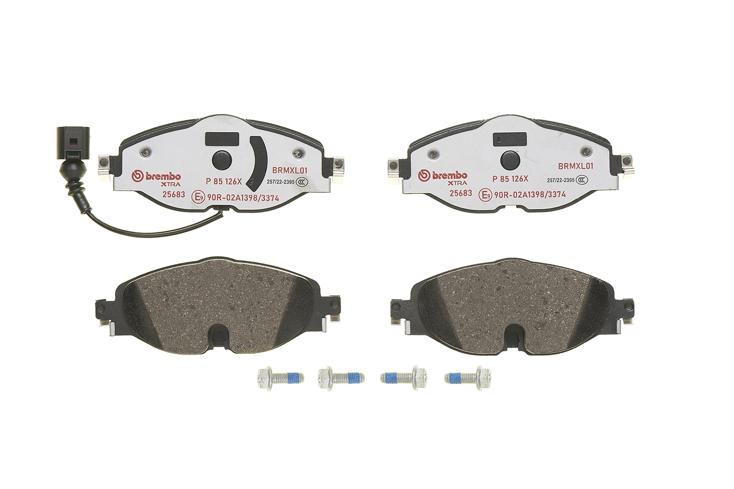 P85126X Brembo Sapatas do freio dianteiras de disco