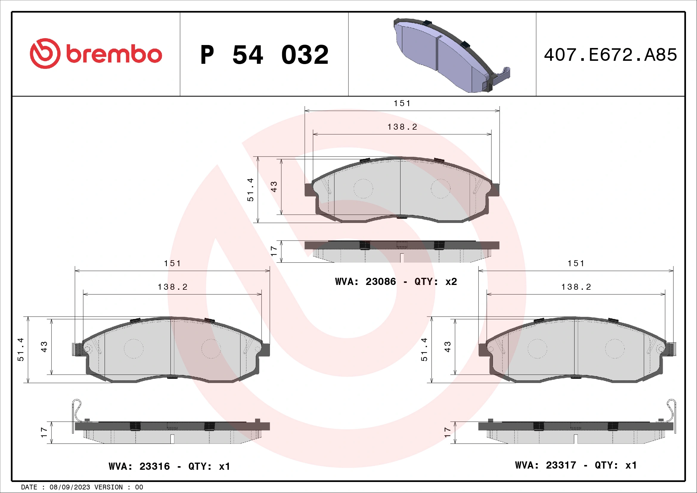 P54032 Brembo