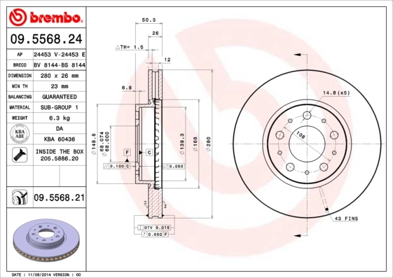 09556821 Brembo