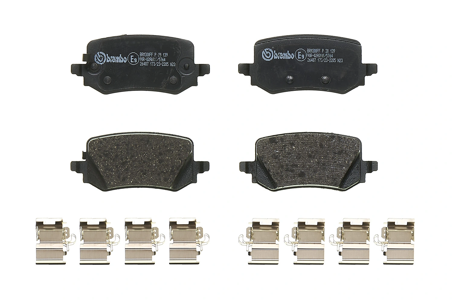 P30139 Brembo Sapatas do freio traseiras de disco