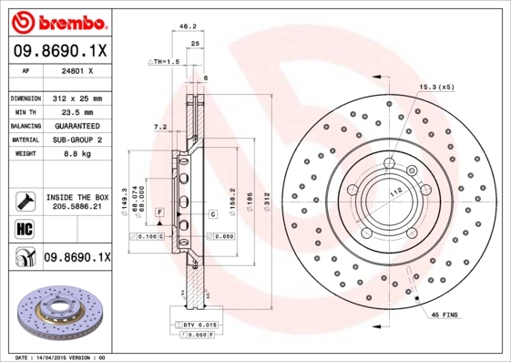 0986901X Brembo
