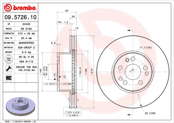 09572610 Brembo