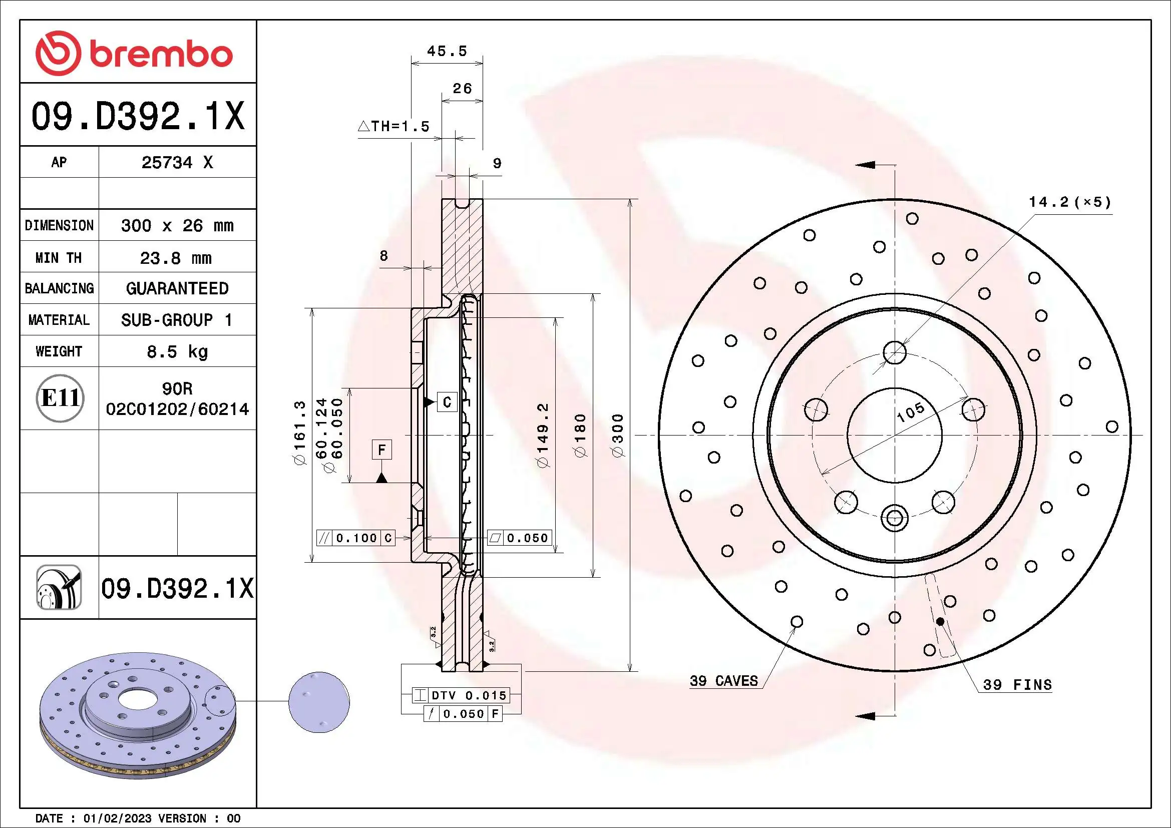 09D3921X Brembo