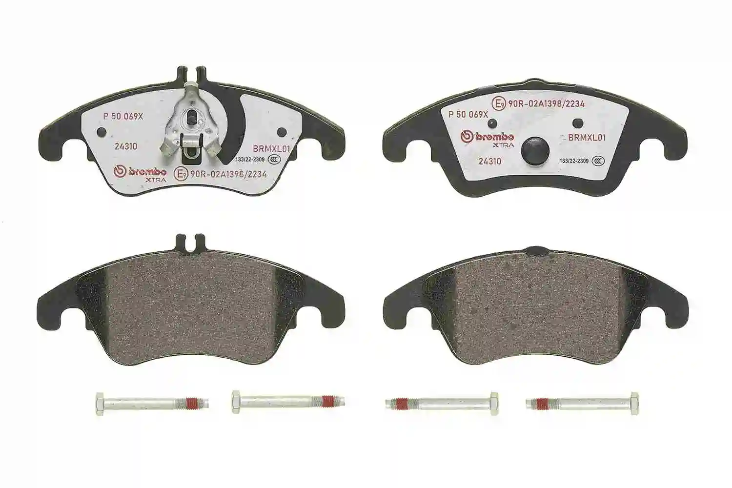 P50069X Brembo Sapatas do freio dianteiras de disco