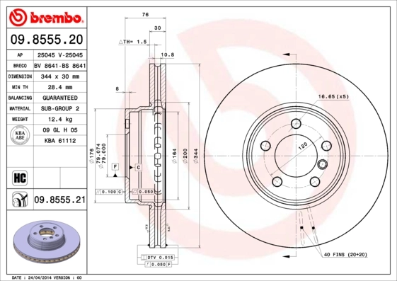 09855521 Brembo