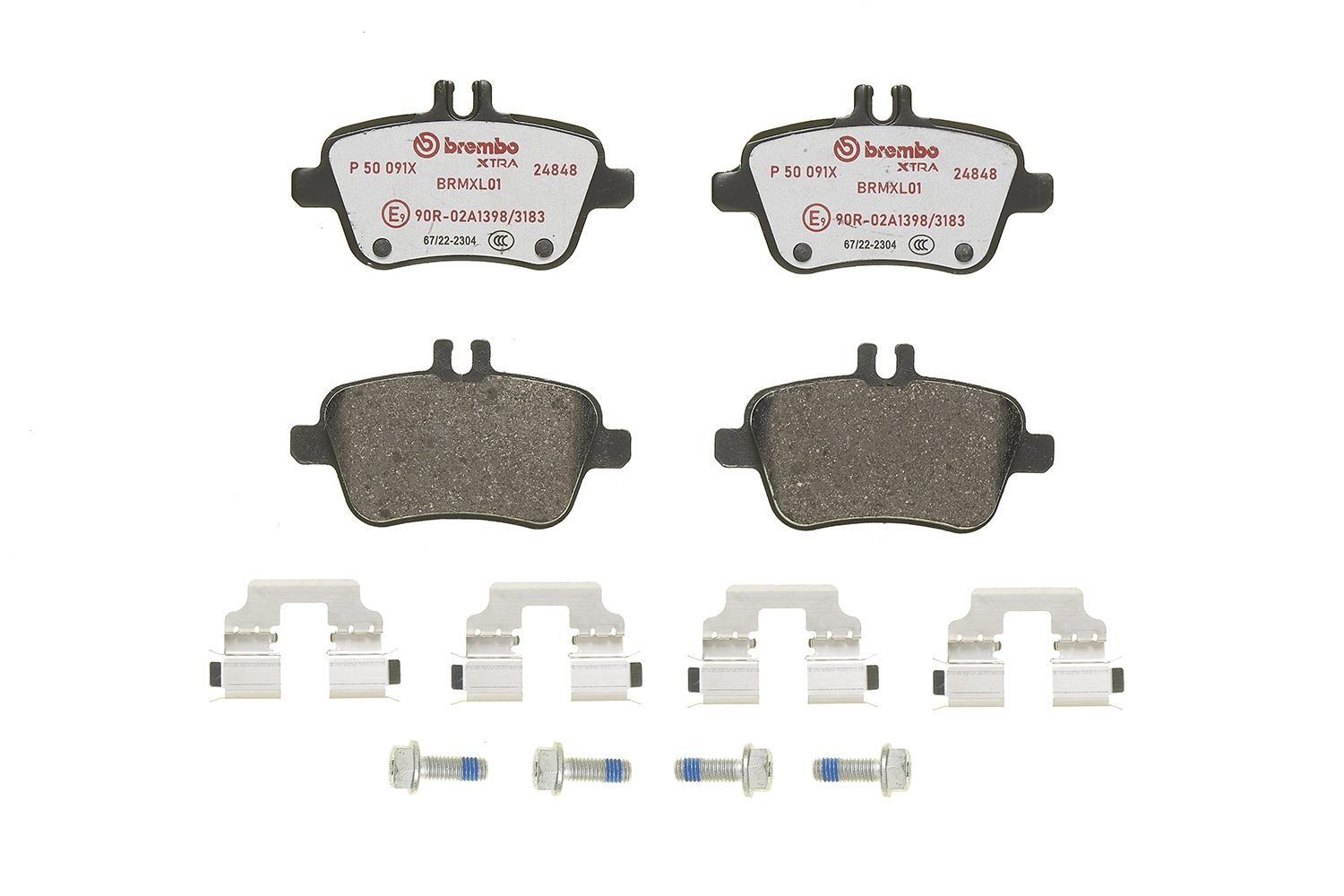 P50091X Brembo Sapatas do freio traseiras de disco