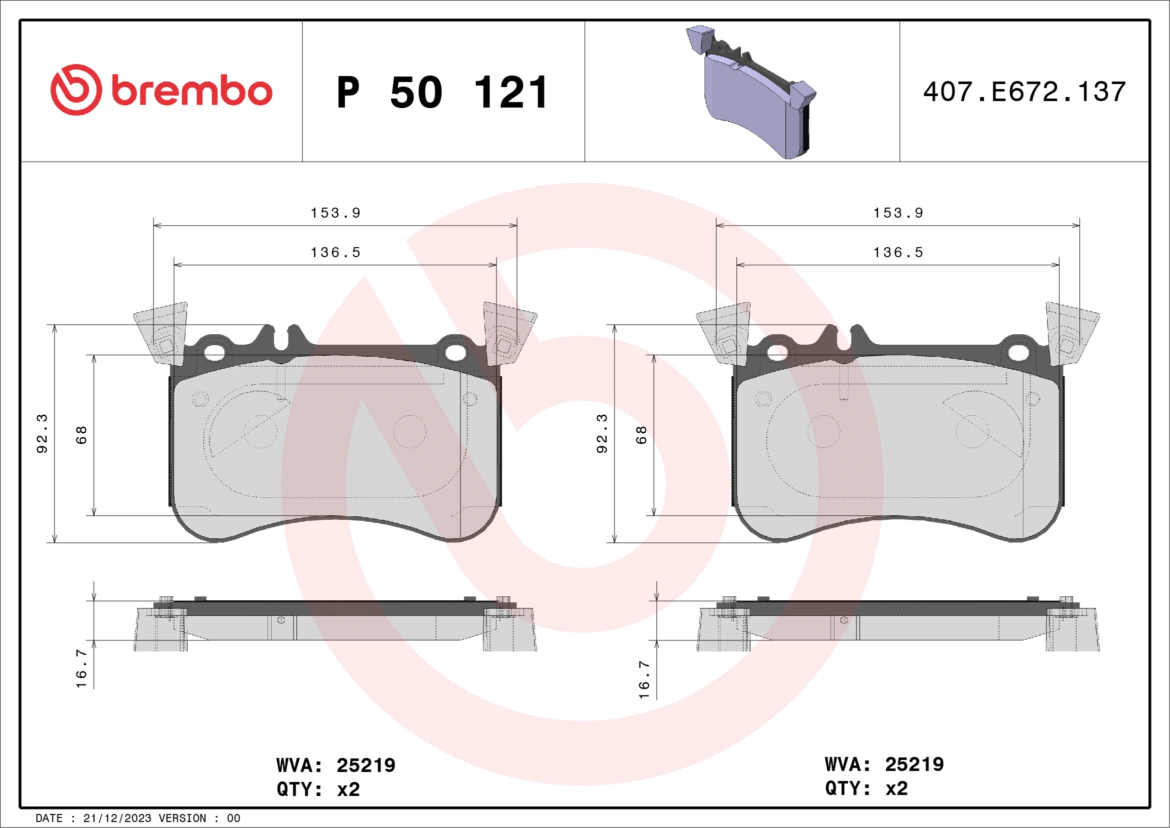 P50121 Brembo