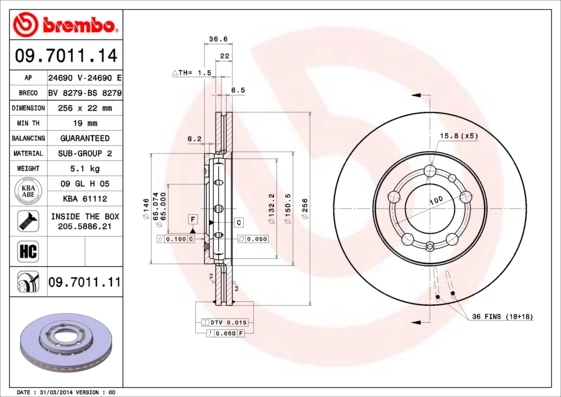 09701111 Brembo