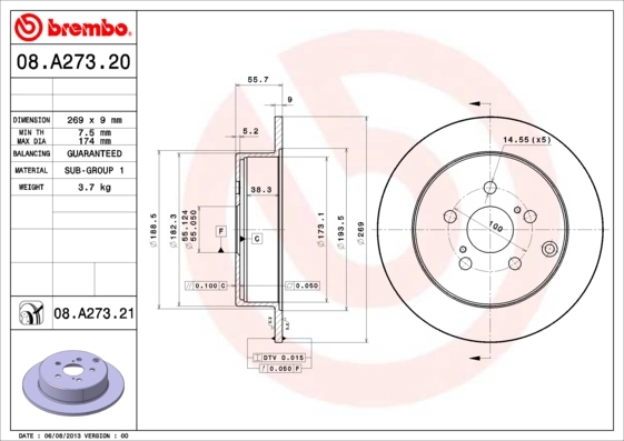 08A27320 Brembo