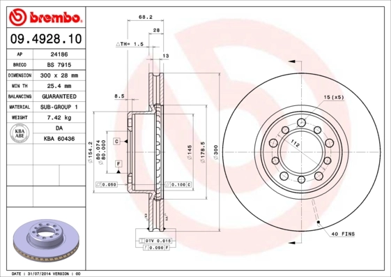 09492810 Brembo