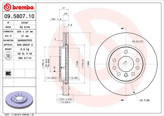 09580710 Brembo