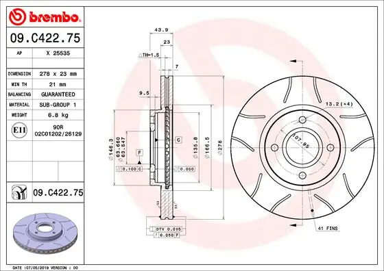 09C42275 Brembo