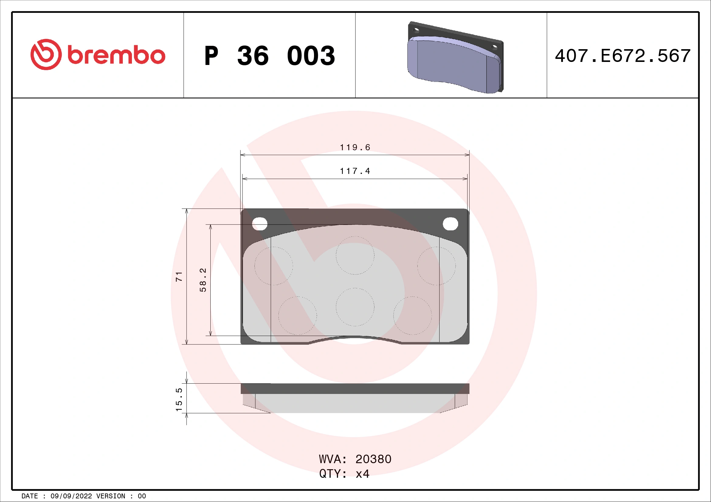 P36003 Brembo