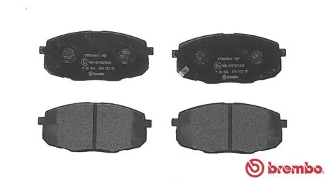 P30034 Brembo Sapatas do freio dianteiras de disco