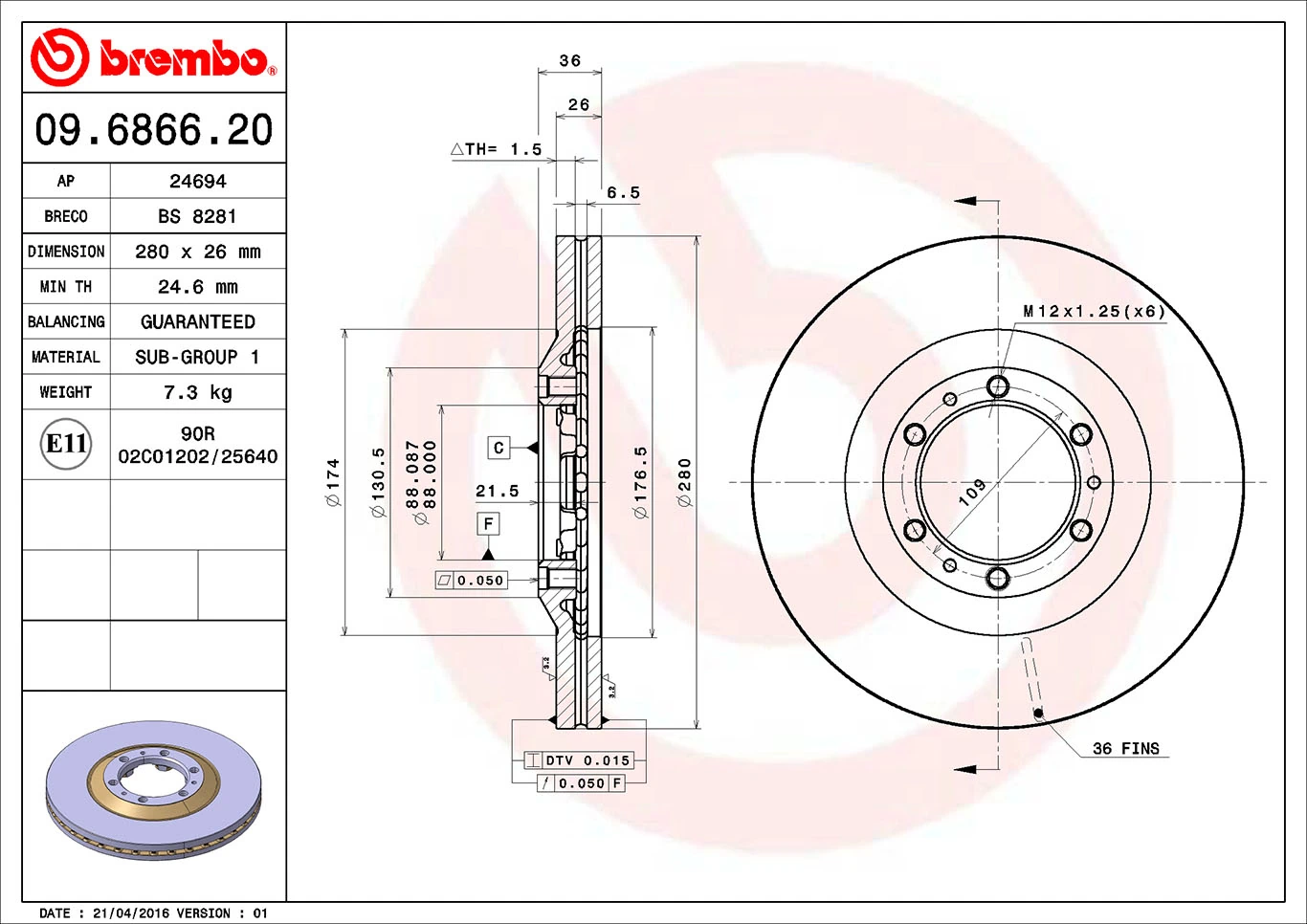 09686620 Brembo