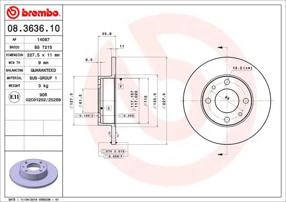 08363610 Brembo