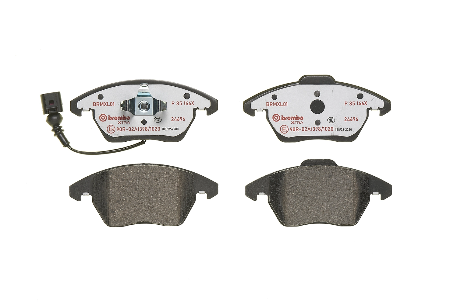 P85146X Brembo Sapatas do freio dianteiras de disco
