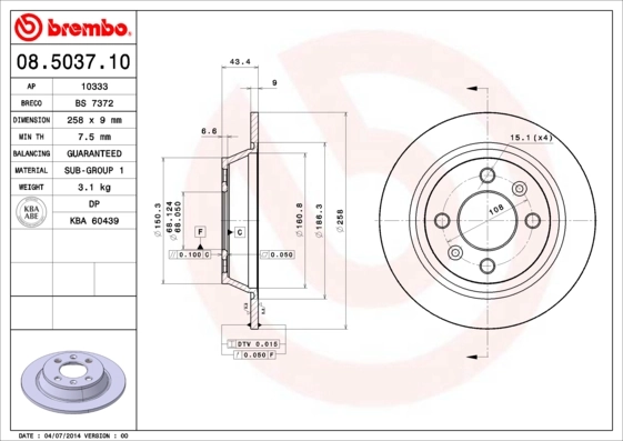 08503710 Brembo