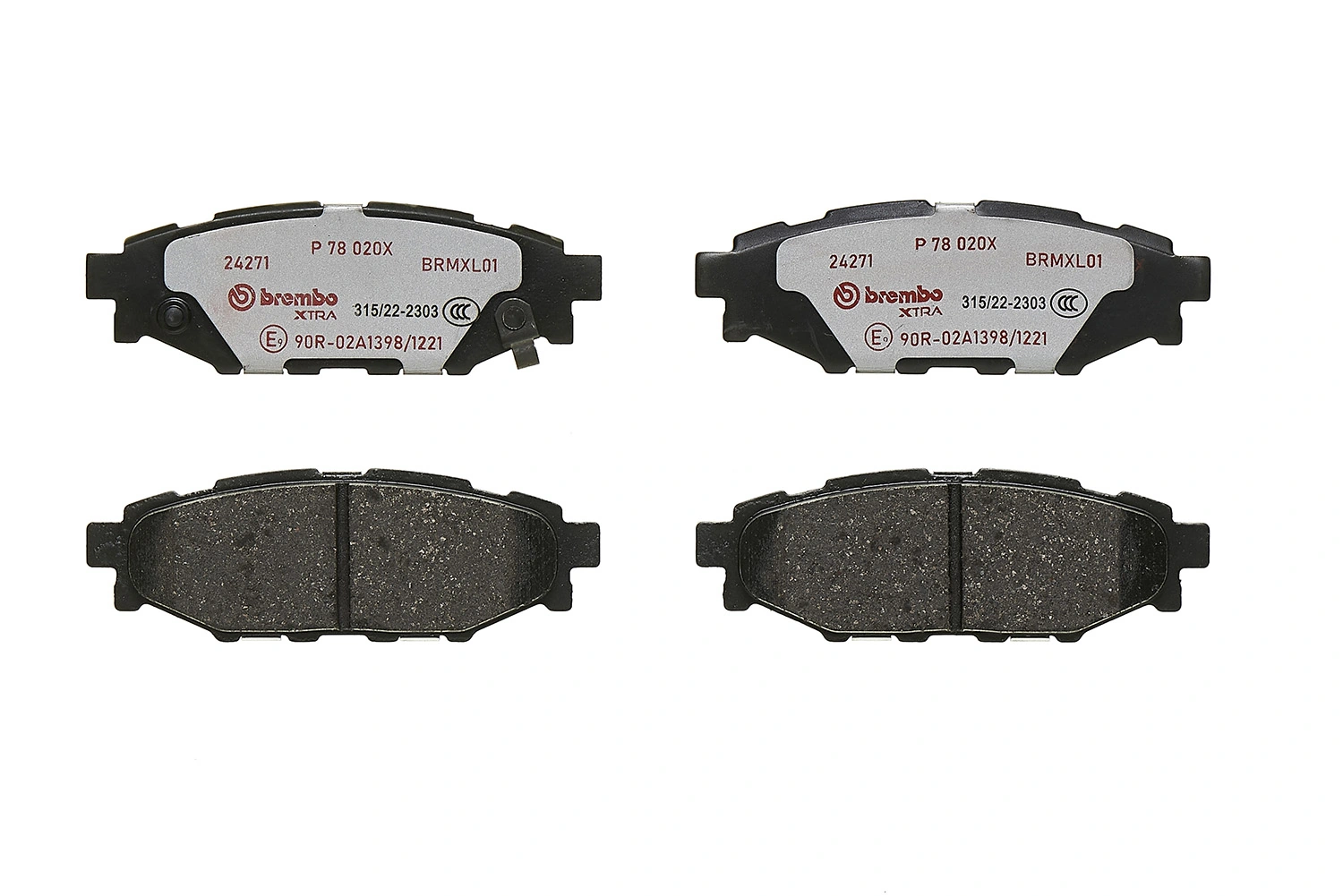 P78020X Brembo Sapatas do freio traseiras de disco