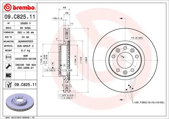 09C82511 Brembo