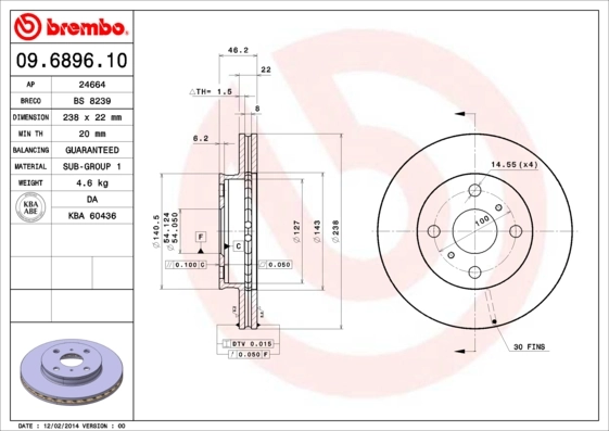 09689610 Brembo