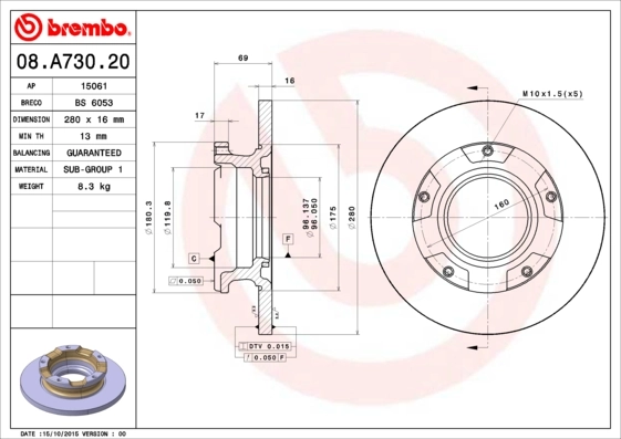 08A73020 Brembo
