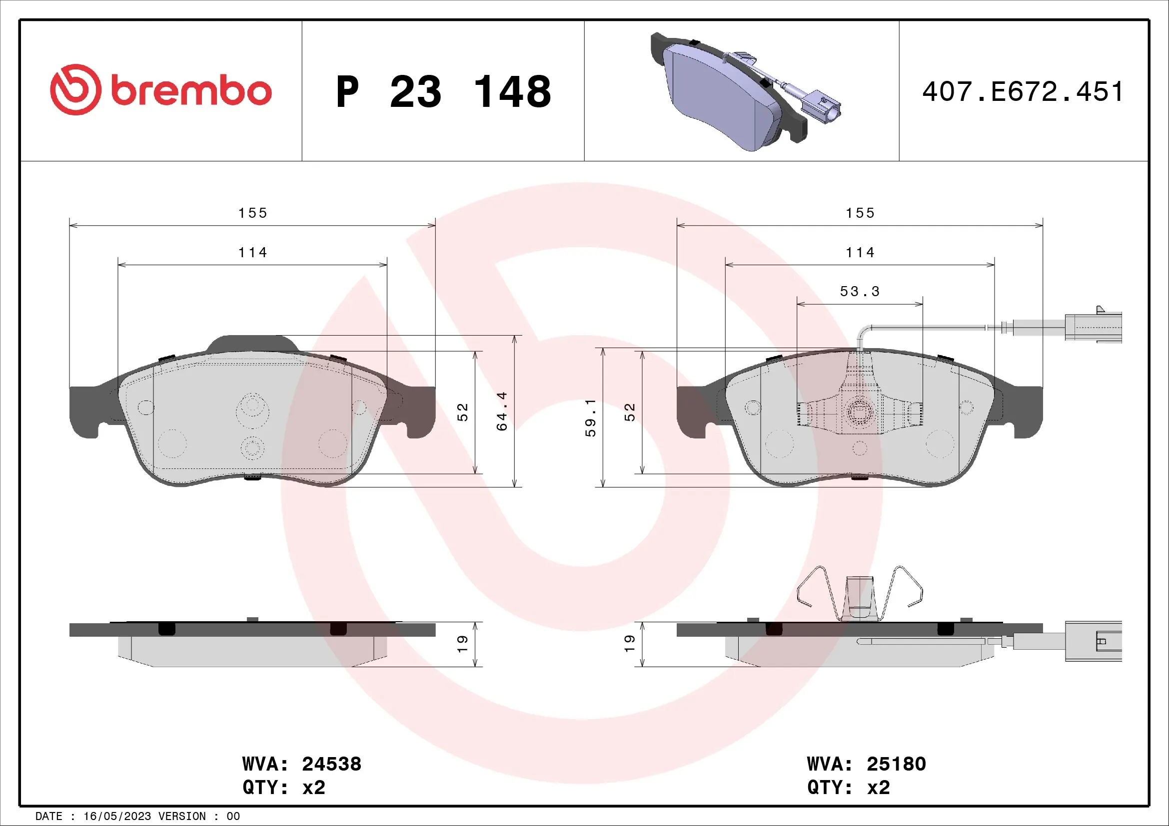 P23148X Brembo