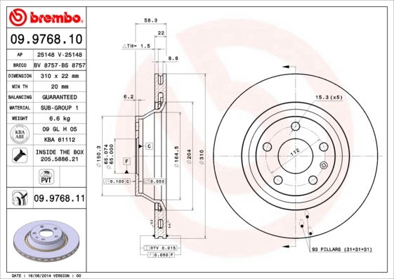 09976811 Brembo