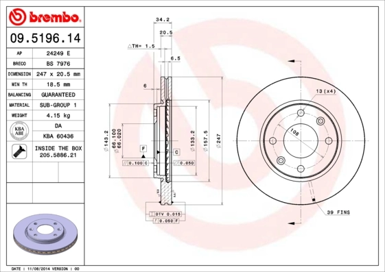 09519611 Brembo
