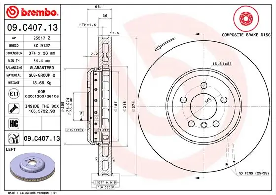 09C40713 Brembo
