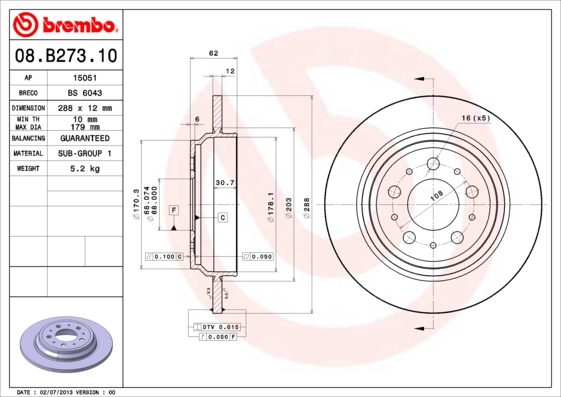 08B27310 Brembo