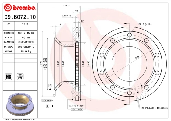 09B07210 Brembo